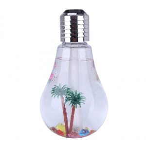 2 Bulb Humidifier Lamp Shade Decorative Lights Diffuser Purifier Atomizer with Colorful LED Night Light for Home Decor