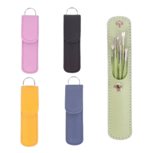 6-Piece Stainless Steel Ear Cleaner Set with Lather Case – Durable Earwax Removal Tools