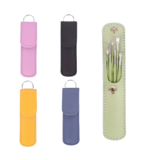 6-Piece Stainless Steel Ear Cleaner Set with Lather Case – Durable Earwax Removal Tools