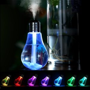 3 Bulb Humidifier Lamp Shade Decorative Lights Diffuser Purifier Atomizer with Colorful LED Night Light for Home Decor