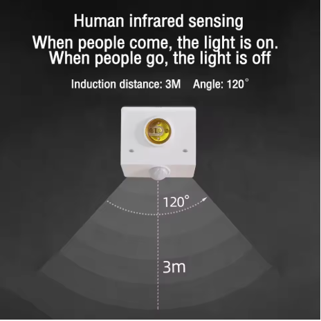 328fc94c1152e06de1ebb0078ae14970 Infrared Motion Sensor E27 LED Bulb Socket Adapter with Light Control Switch
