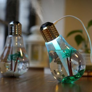 4 Bulb Humidifier Lamp Shade Decorative Lights Diffuser Purifier Atomizer with Colorful LED Night Light for Home Decor
