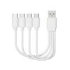 Type-C Multi-Branch Charging Cable – USB to Type-C 1-to-2 & 1-to-4, 5W, White