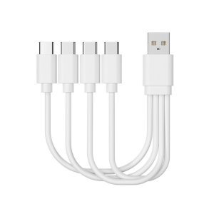 Type-C Multi-Branch Charging Cable – USB to Type-C 1-to-2 & 1-to-4, 5W, White