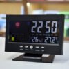 Large-Screen Weather Clock with Color Display | Temperature & Humidity Monitor, Home Alarm Clock