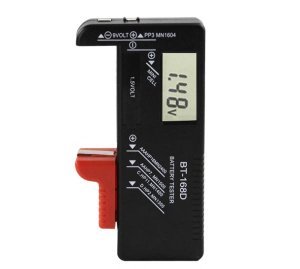 BT-168 Universal Battery Tester – Portable Voltage Checker for AAA, AA, C, D, 9V & Button Cell Batteries