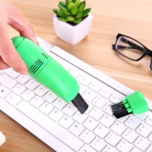 Mini USB Vacuum Cleaner for PC & Laptop – Keyboard Dust Collector Brush