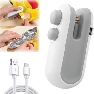 5909624b9a9f029db320630c5194625a.jpg USB Rechargeable 2-in-1 Mini Bag Sealer & Heat Cutter – Keep Snacks Fresh & Secure
