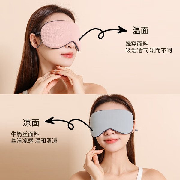 6efaf6b57f48641ce0baa3b51cdfb70d Double-Sided Sleeping Eye Mask – Warm & Cool Side, Soft Silk and Cotton Fabric, Comfortable & Light Blocking 1Piece