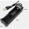 Universal 18650 Battery Charger – Single Slot USB Lithium Battery Charger for 3.7V / 4.2V Cells (14500, 16340, 18650, 26650)