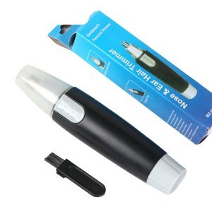 Electric Nose Hair Trimmer for Men & Women – Waterproof Rotary Shaver with Safety Blade