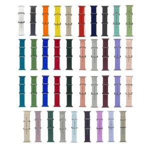 Ocean Silicone Strap for Apple Watch Ultra & Series – Fits 42mm, 44mm, 45mm, 49mm