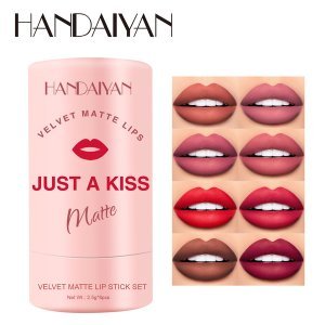Handiyan Just a Kiss Velvet Lipstick Set – 8 Shades in One Box
