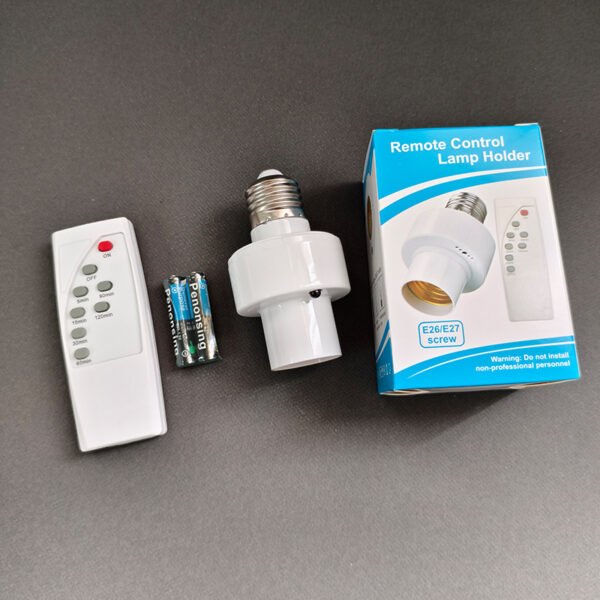 Smart Remote Controlled E27 Lamp Socket – Timing Enabled Base for Various Lighting
