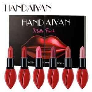 O1CN01uqzSXD1TAE13MmQiz_4139512341-0-cib.600x600-1.jpg Handiyan Matte Finish 6-in-1 Lipstick Set – Long-Lasting Bold & Natural Shades