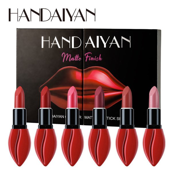 Handiyan Matte Finish 6-in-1 Lipstick Set – Long-Lasting Bold & Natural Shades