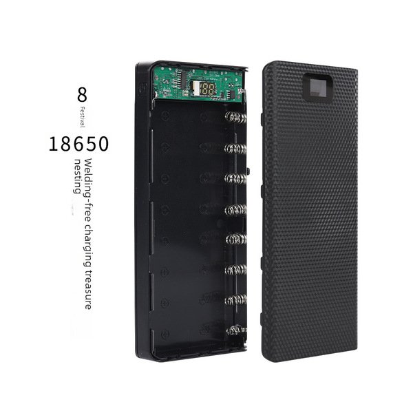 b4a94f7f4eb99916dc6d8edef0b7dc65 18650 Power Bank Case – 8 Slot, Welding-Free, Digital Display