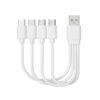 Type-C Multi-Branch Charging Cable – USB to Type-C 1-to-2 & 1-to-4, 5W, White