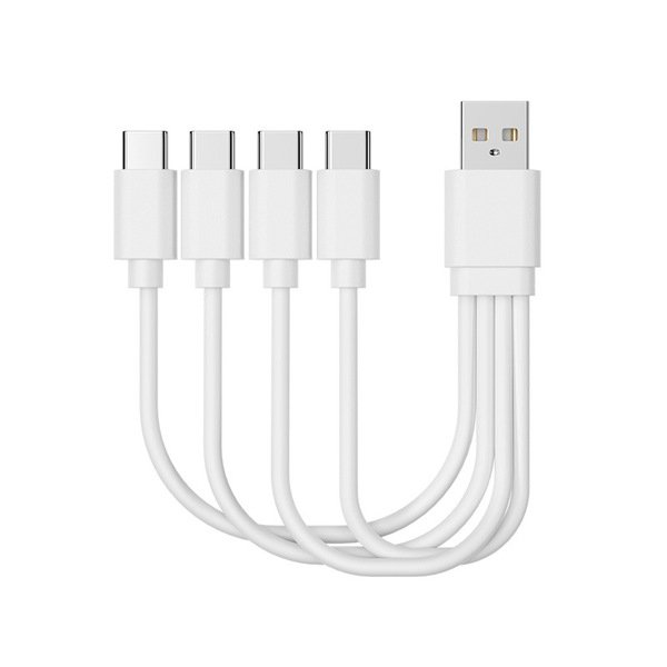 Type-C Multi-Branch Charging Cable – USB to Type-C 1-to-2 & 1-to-4, 5W, White