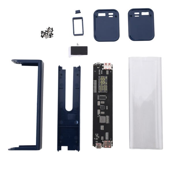 dbb1a51c64bb7db38e7b8559960e661b 18650 Battery Charger Case DIY Set – 100W PD 22.5W Fast Charging Power Bank Shell with Micro Type-C (Battery Not Included)