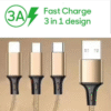 3-in-1 Fast Charging USB Cable – Compatible with Apple, Android & Type-C Devices