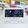 Large-Screen Weather Clock with Color Display | Temperature & Humidity Monitor, Home Alarm Clock