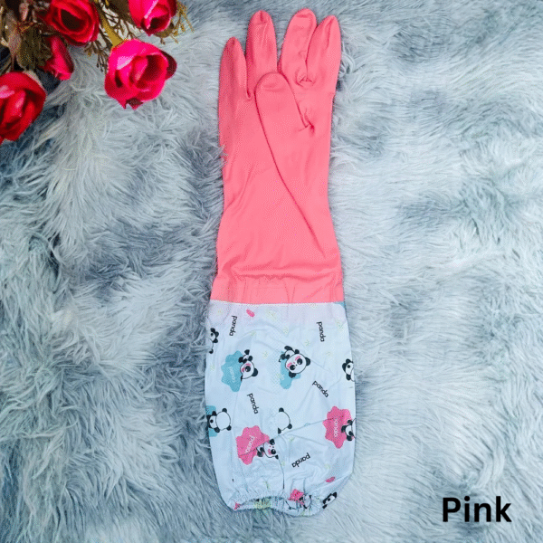 3 ২ জোড়া গ্লাভস কম্বো – লম্বা ওয়াটারপ্রুফ গ্লাভস + ম্যাজিক ডিশওয়াশিং গ্লাভস